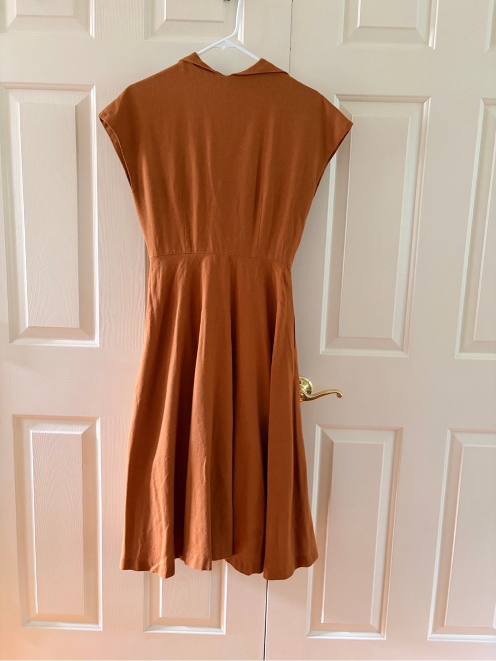 Hearts and Found Rust Collared Midi Dress - Picture 7 of 8